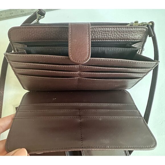 Vtg Etienne Aigner Oxblood Burgundy Leather Shoulder Cross Body Bag 7.5" 80s 90s - Picture 5 of 15